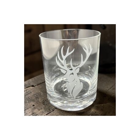 Elegance Stag Head Whisky Glass Tumbler