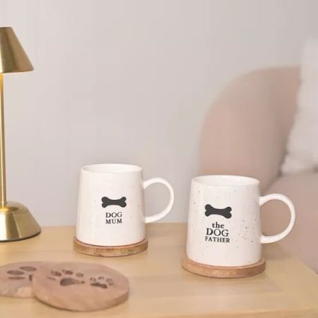 Best of Breed Paw Prints Dog Father &amp; Dog Mum Mug Set