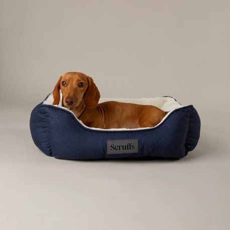 Scruffs Wilton Box Dog Bed - Navy Blue