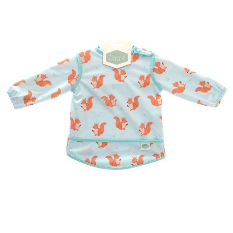 Squirrels Coverall Feeding Baby Bib