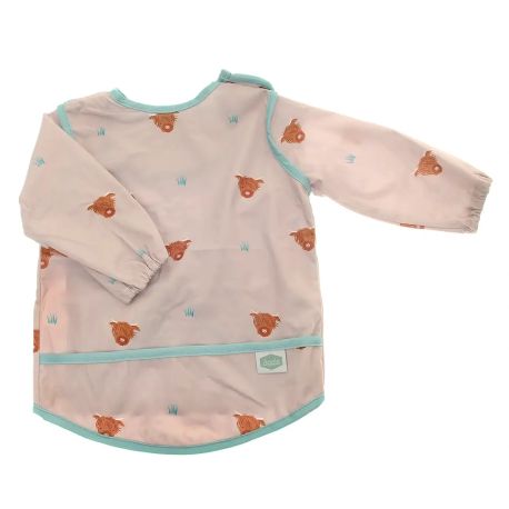 Highland Cow Coverall Feeding Baby Bib