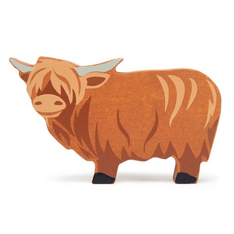 Tender Leaf Highland Cow Wooden Animal Toy