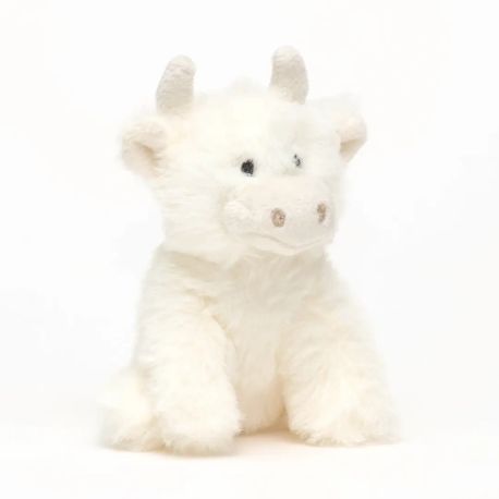 Jomanda Highland Cow Mini Plush Toy in Cream 11cm