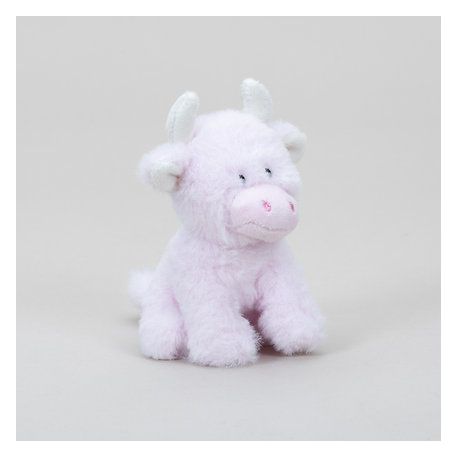 Jomanda Highland Cow Mini Plush Toy in Pink 11cm