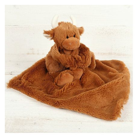 Jomanda Highland Cow Plush Baby Comforter