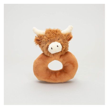 Jomanda Highland Cow Baby Rattle with Horns