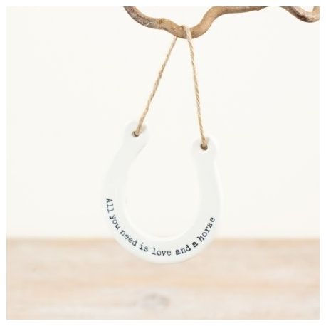 "All You Need Is Love" Hanging Horse Shoe Decoration