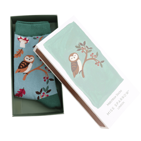 Miss Sparrow Women's Woodland Matchbox Socks