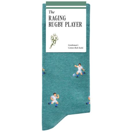 The Athletic Gent Raging Rugby Player Bamboo Men's Socks