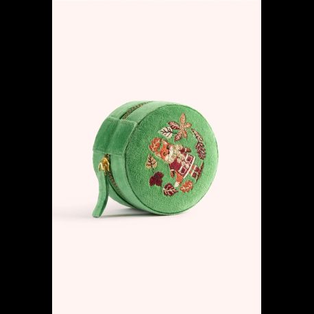 Powder Fox Round Velvet Jewellery Box