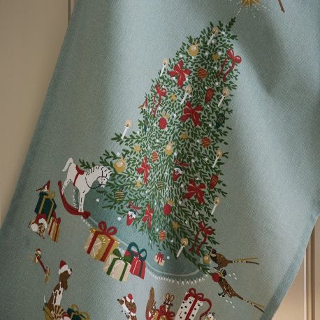 Sophie Allport Cosy Christmas Scene Tea Towel