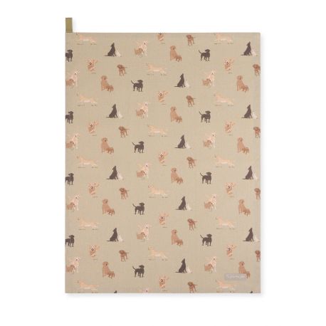 Sophie Allport Labradors &amp; Retrievers Tea Towel
