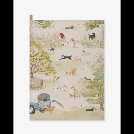 Sophie Allport Tails &amp; Trails Scene Tea Towel