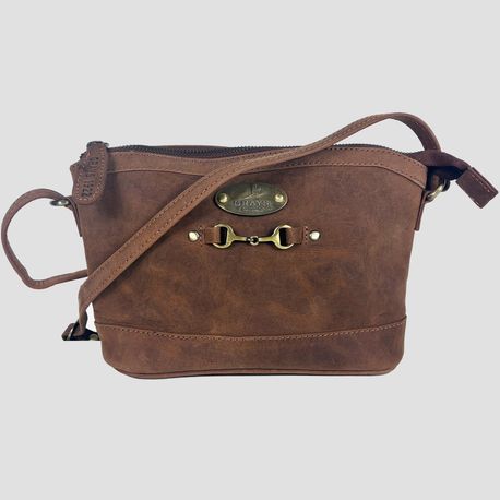 Grays Bonnie Shoulder Bag in Hunter Leather with Snaffle Bit