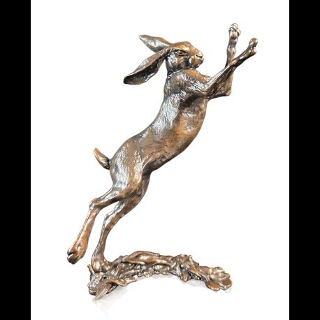 Richard Cooper Medium Hare Boxing Bronze Sculpture
