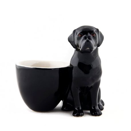 Quail Ceramics Black Labrador Egg Cup